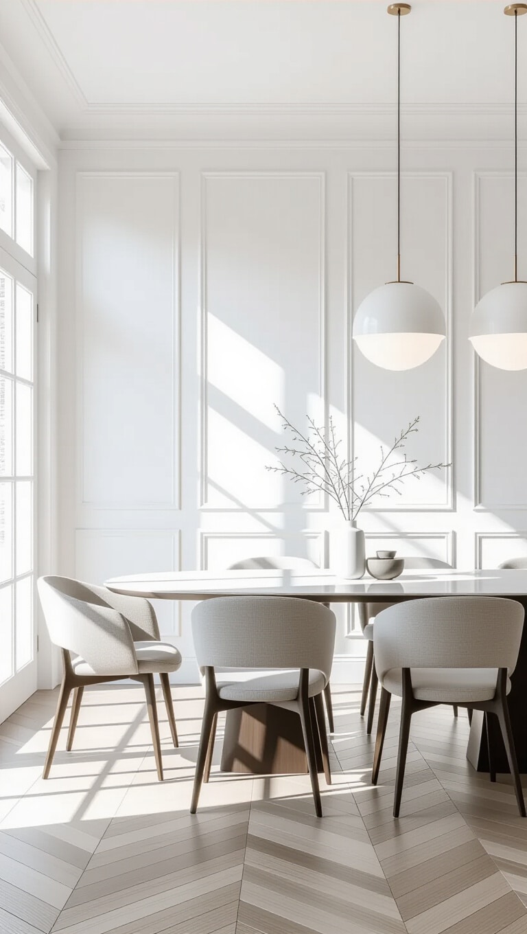 Modern Minimalist Dining Room Walls