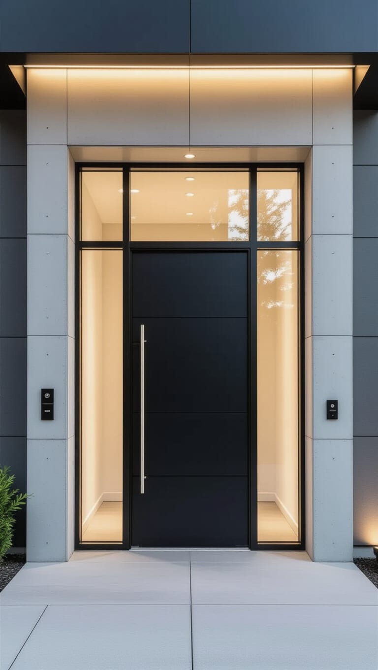 Modern Minimalist Glass Door