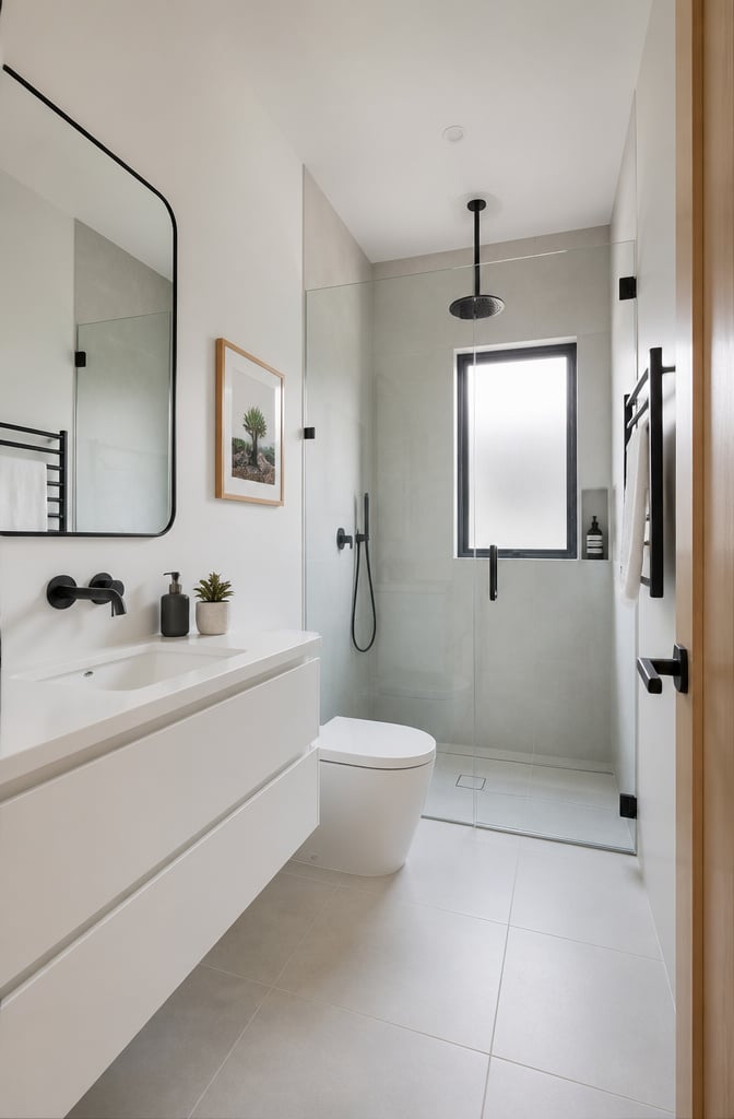 Modern Minimalist Guest Bathroom