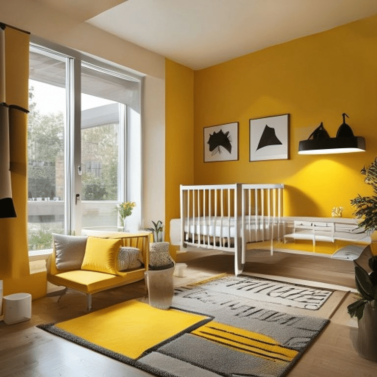 Modern Minimalist Yellow Nursery