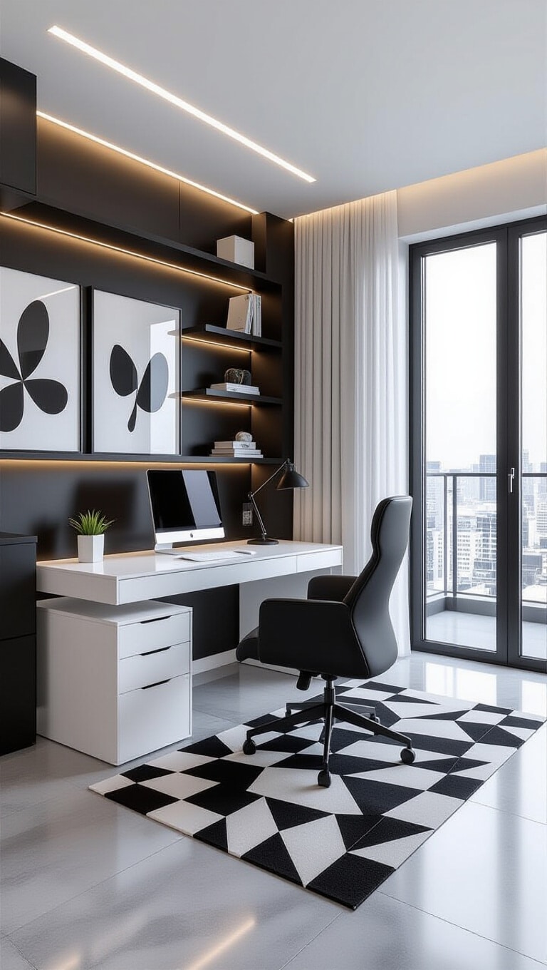 Modern Monochrome Home Office