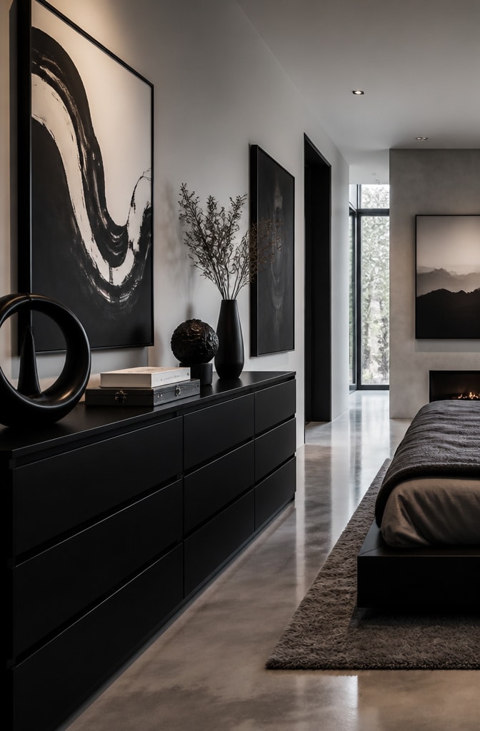 Modern Urban Chic Dresser Decor Bedroom