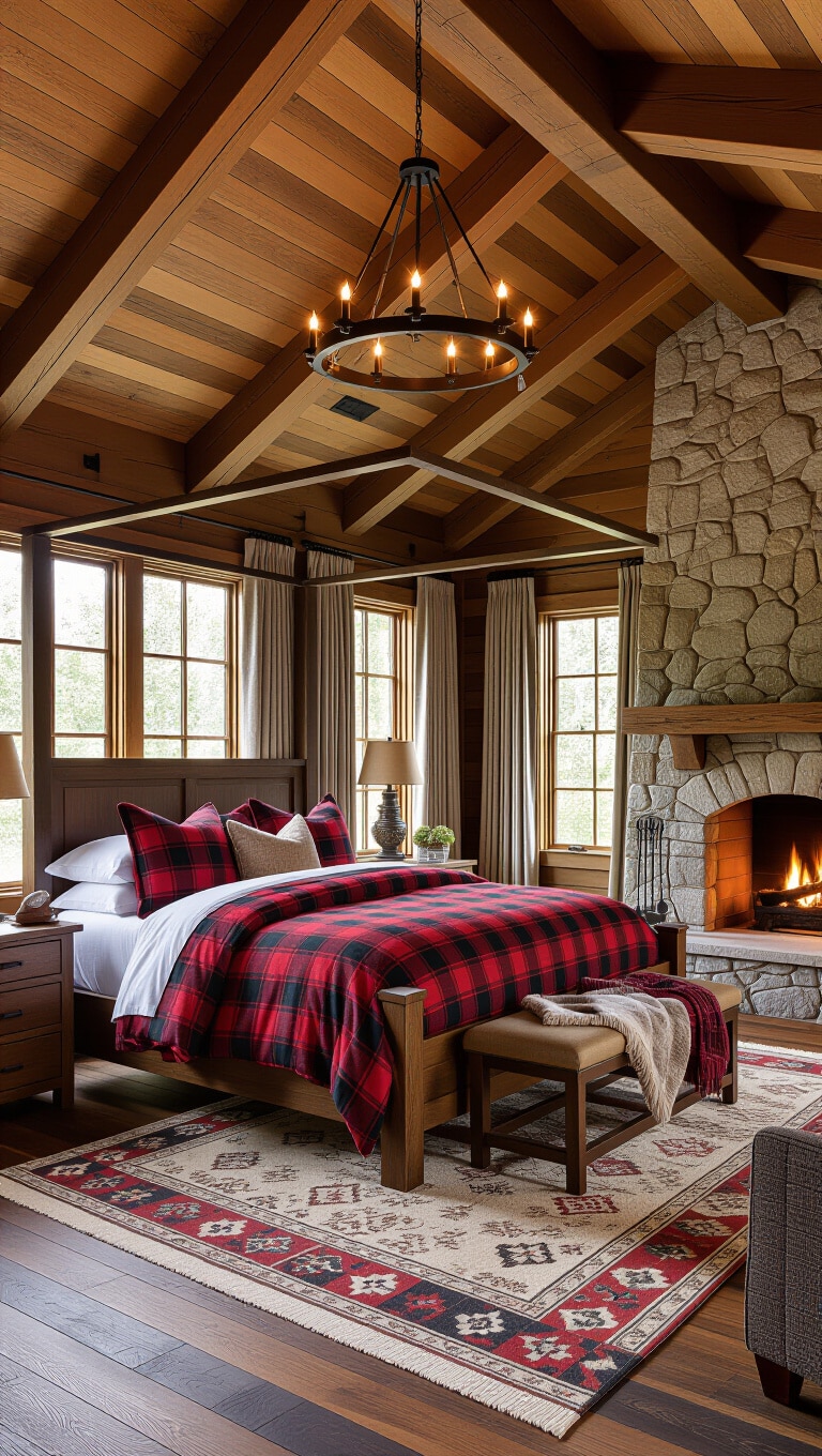 Mountain Lodge Rustic Farmhouse Bedroom
