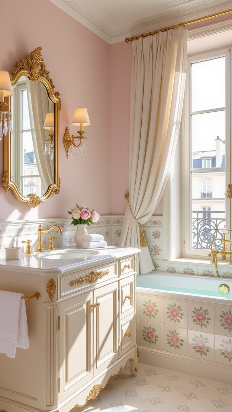 Parisian Chic Guest Bathroom