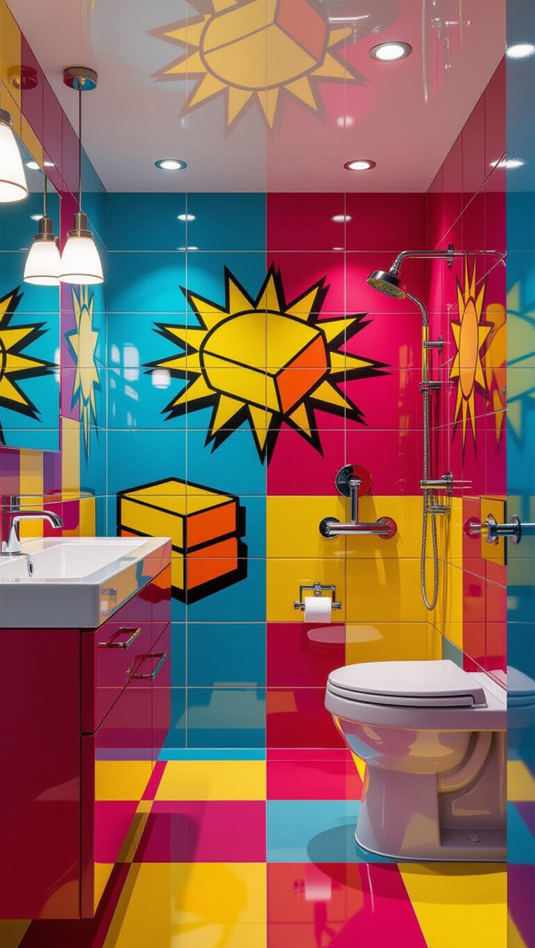 Pop Art Bathroom Iconography