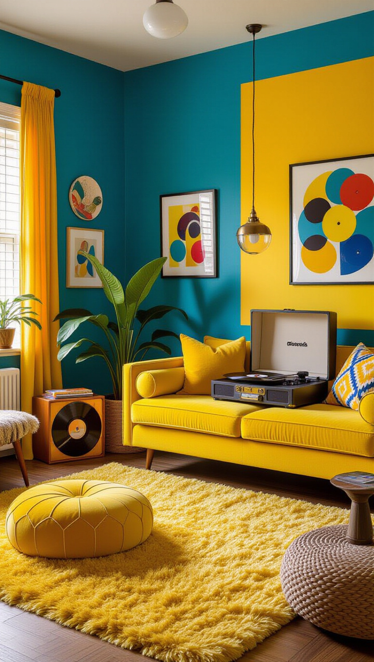 Retro 70s Vibe Living Room