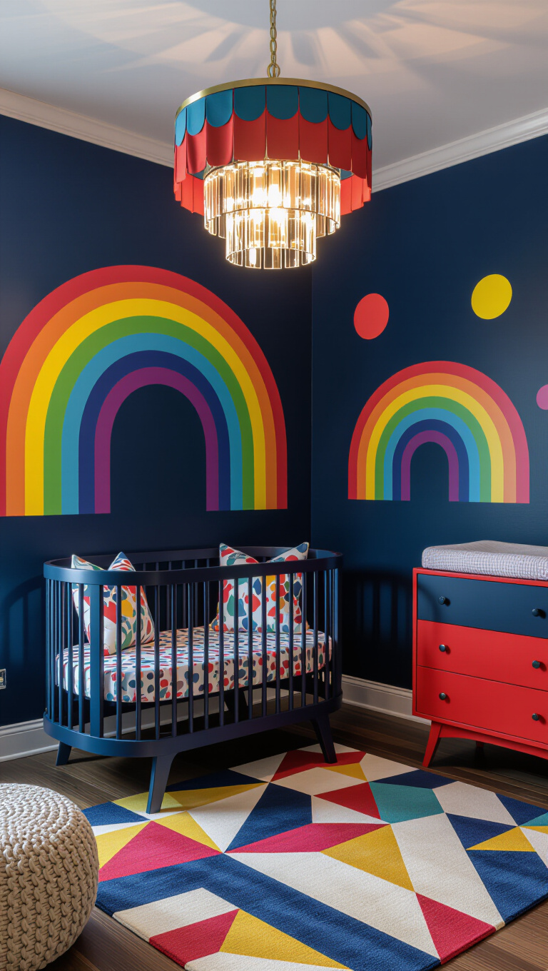 Retro Dark Rainbow Nursery