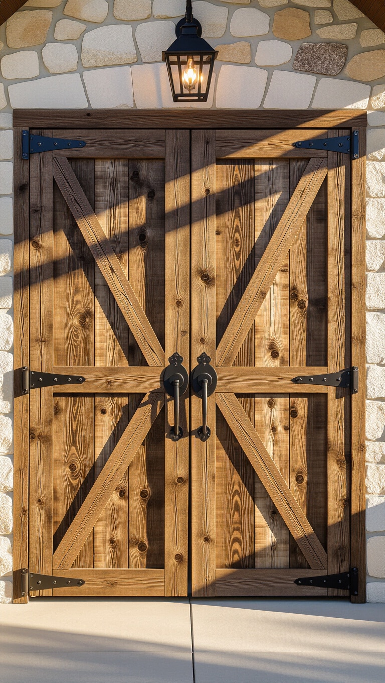 Rustic Barn-Style Double Doors