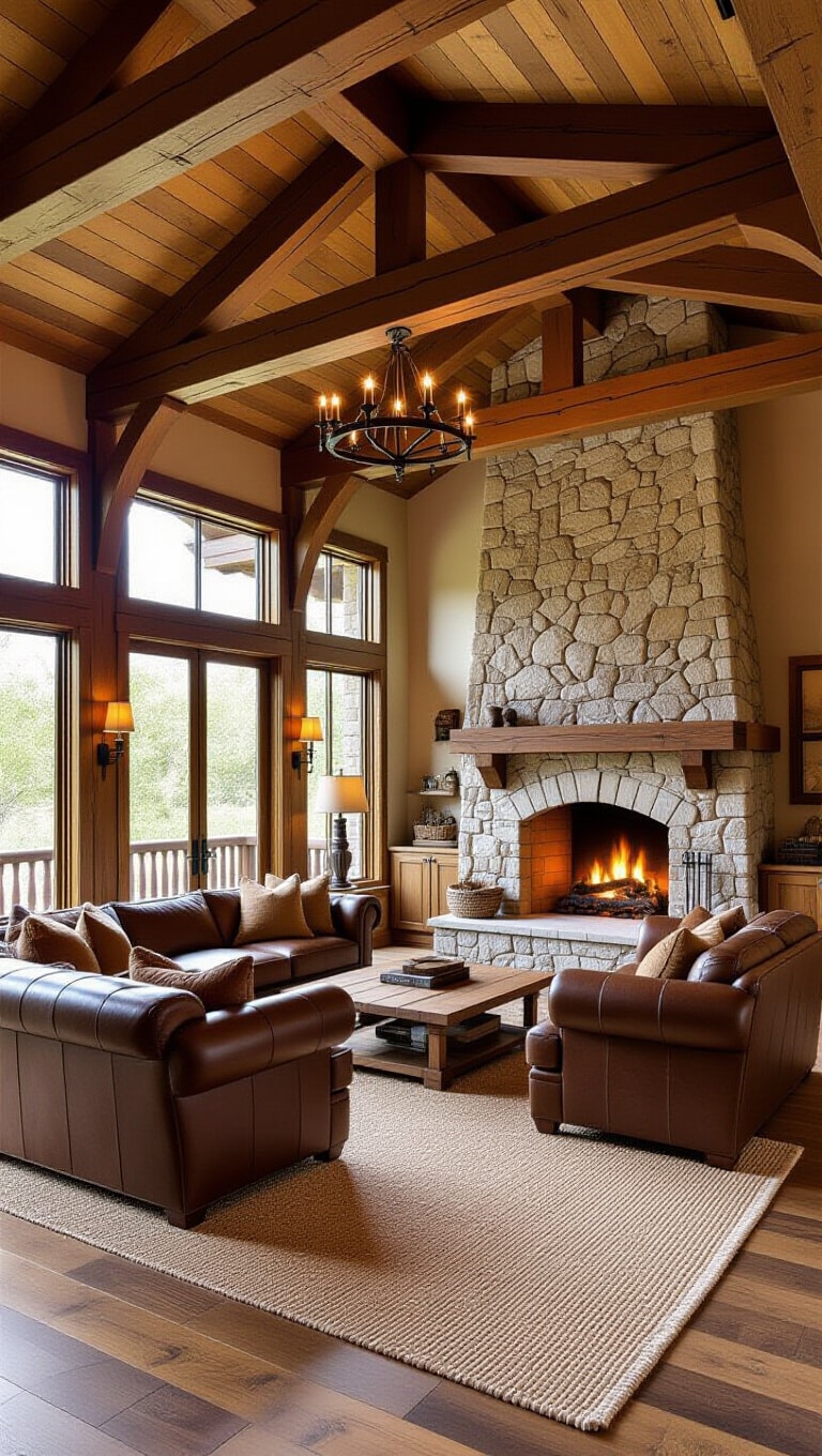 Rustic Brown Living Room Retreat