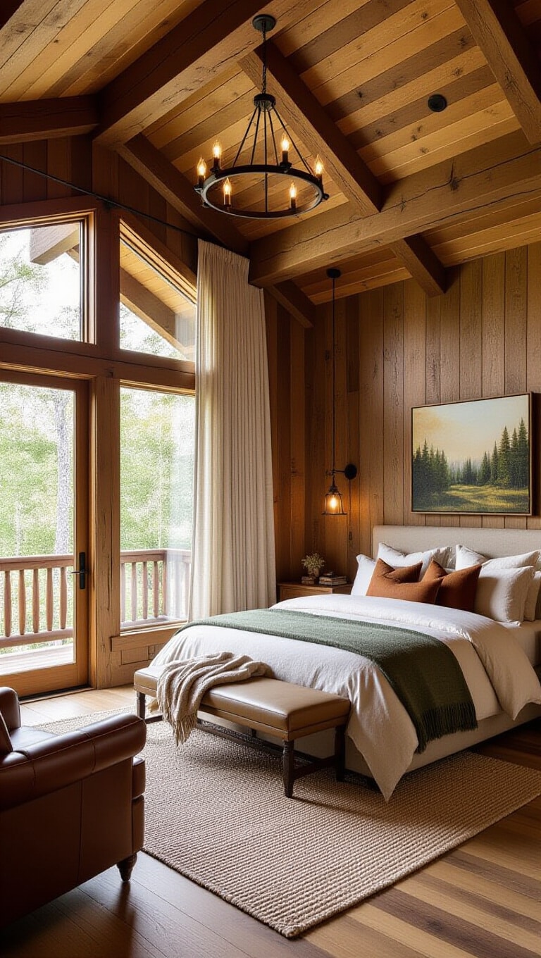 Rustic Brown Woodland Bedroom