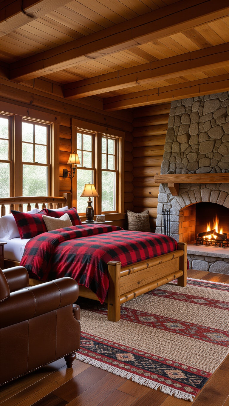 Rustic Cabin Style Men’s Bedroom