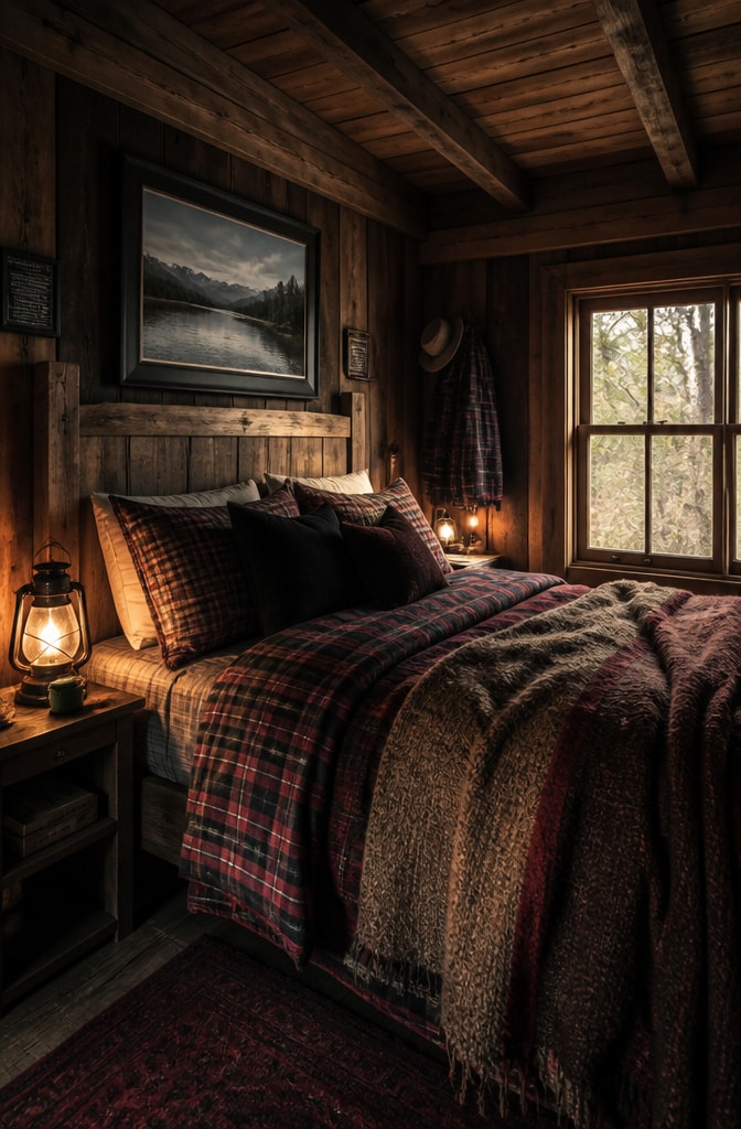 Rustic Cabin Style Small Bedroom