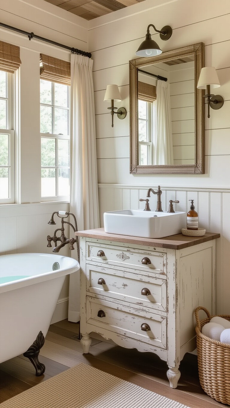 Rustic Farmhouse Guest Bathroom