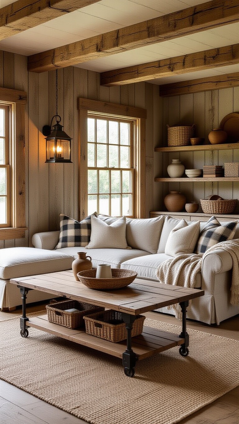 Rustic Farmhouse Small Living Room