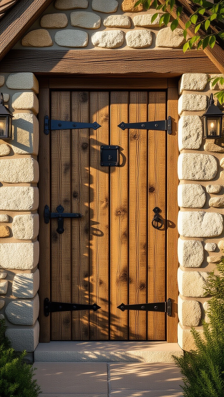 Rustic Timber Reinforced Door