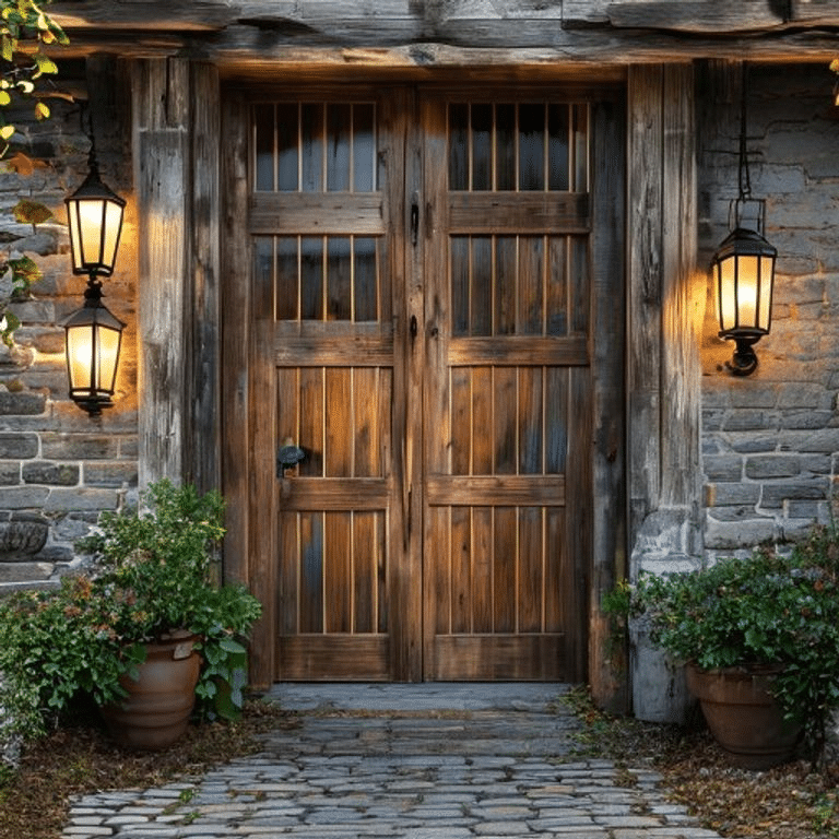 Rustic Wooden Barn Door Entrance