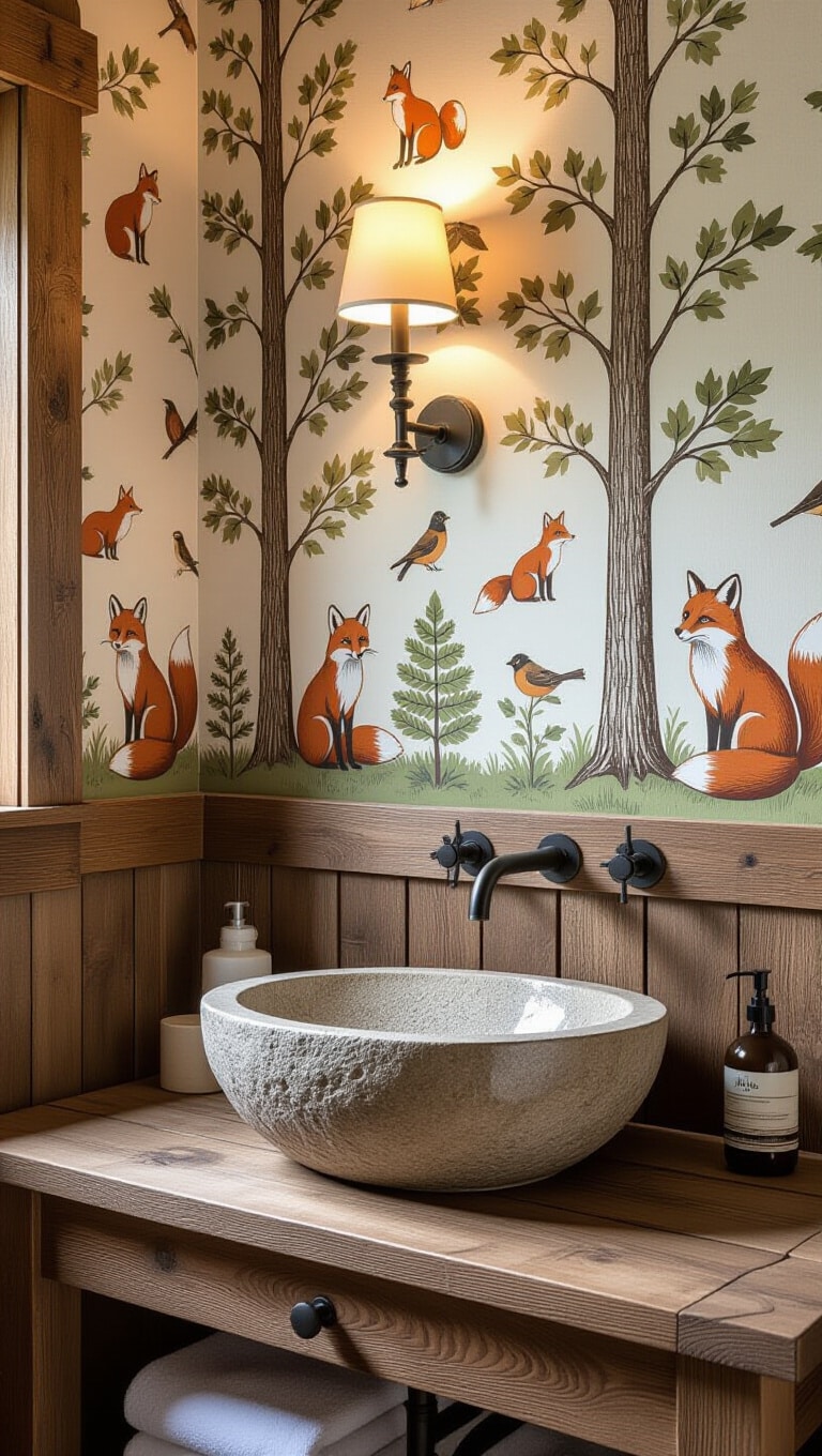 Rustic Woodland Wallpaper