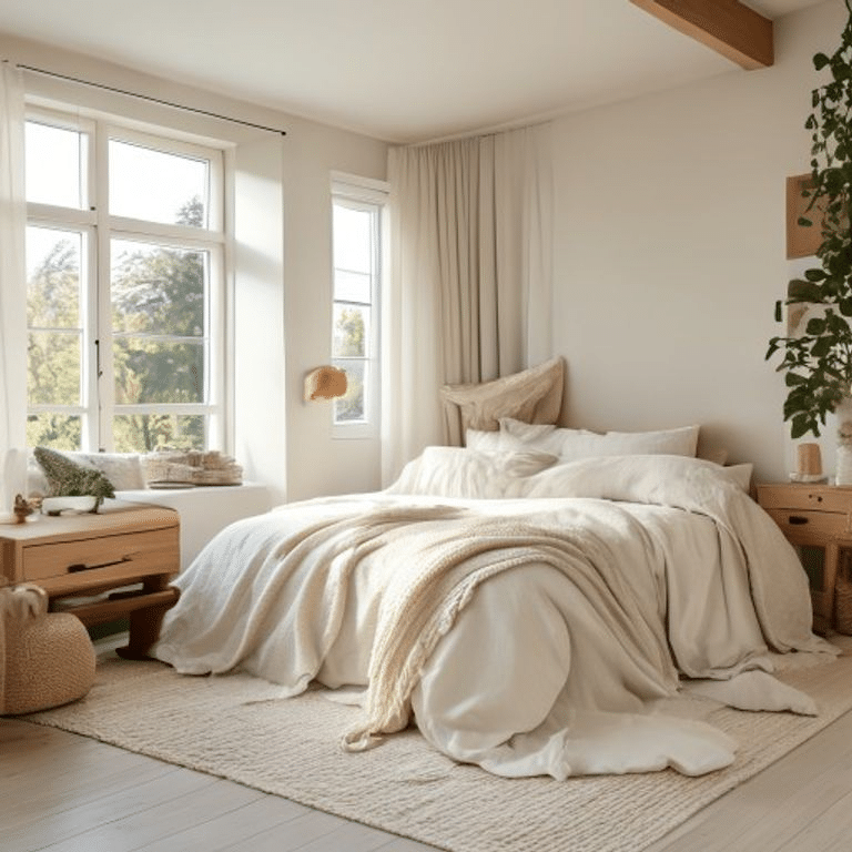 Scandinavian Beige Hygge Bedroom