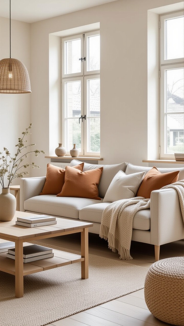 Scandinavian Brown Living Room Simplicity