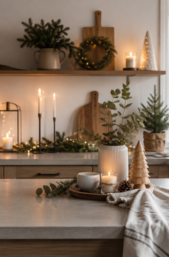 Scandinavian Hygge Christmas Kitchen Counter