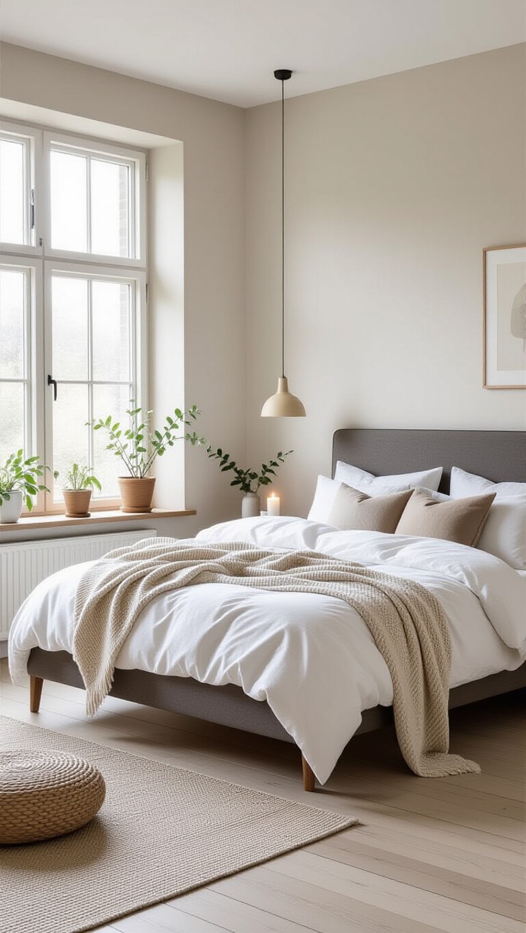 Scandinavian Hygge Dark Brown Bed Frame Bedroom
