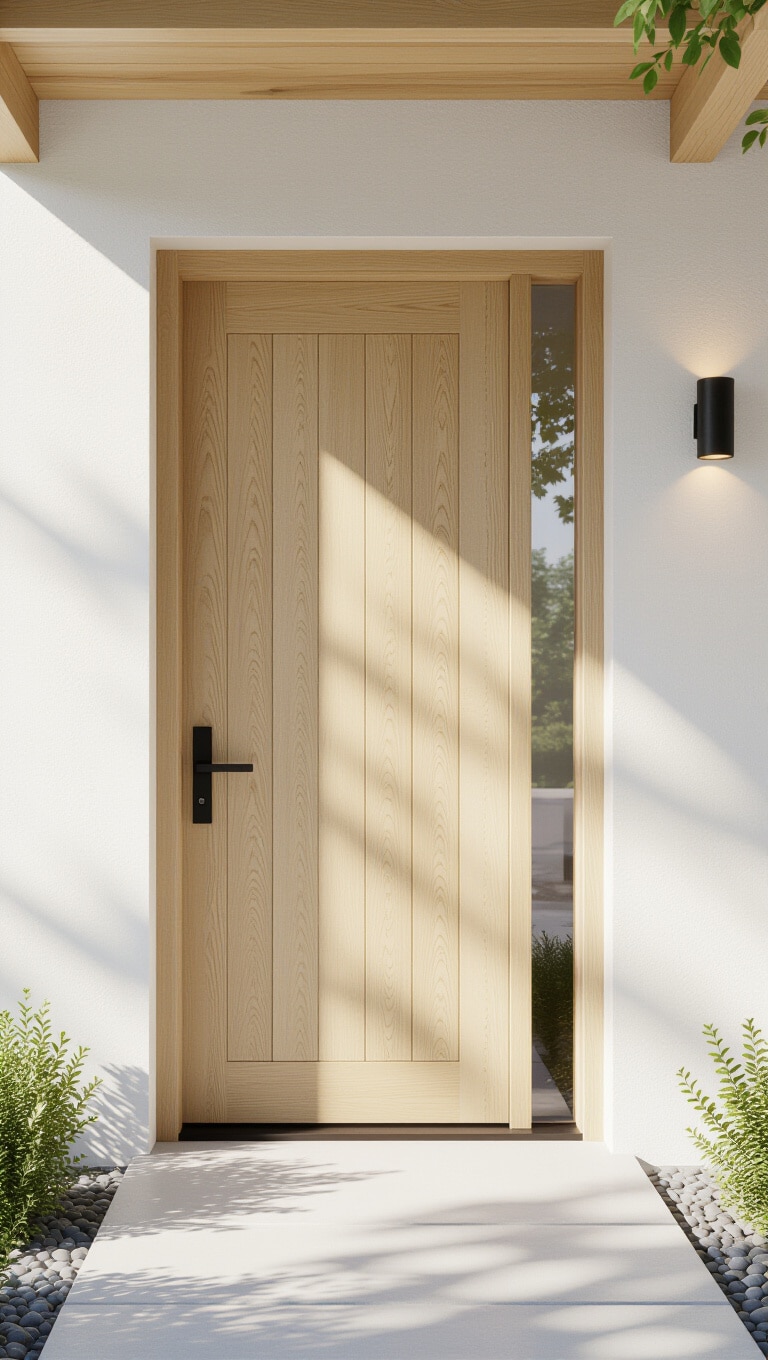 Scandinavian Light Oak Door