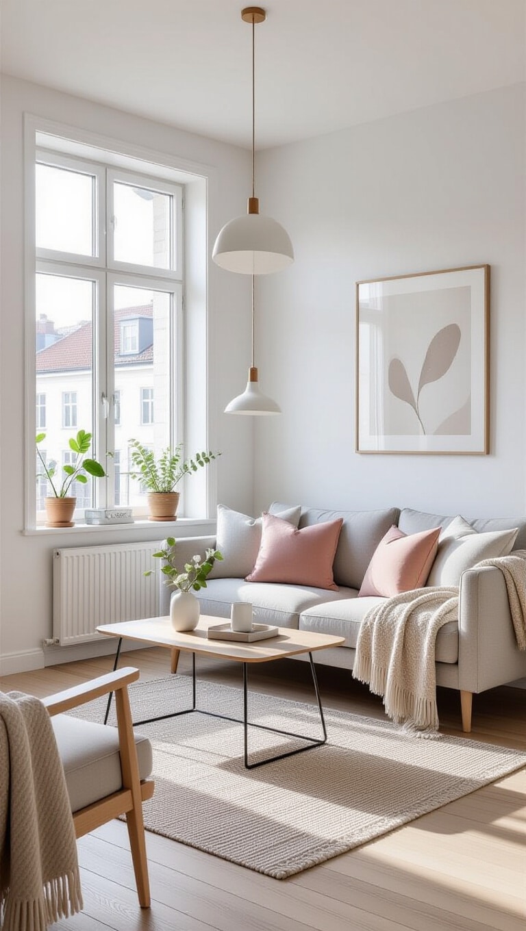 Scandinavian Minimalist Small Living Room