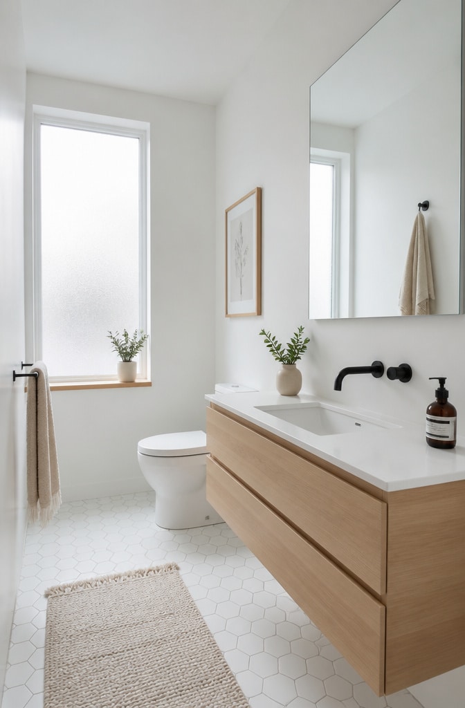 Scandinavian Simplicity Guest Bathroom
