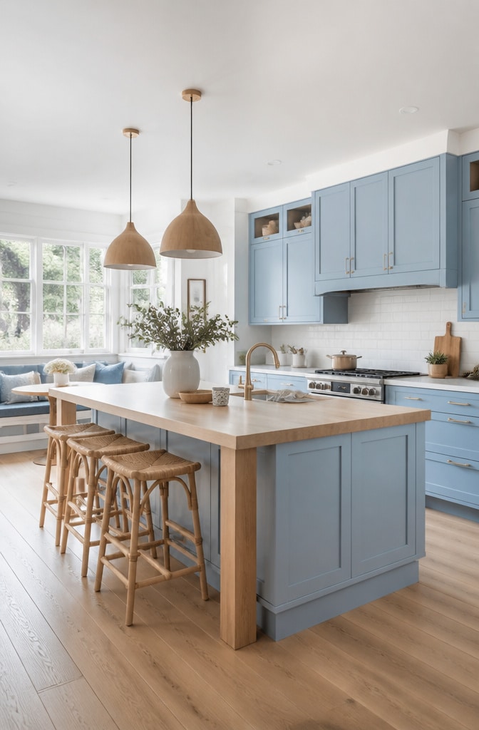 Scandinavian Sky Blue Kitchen
