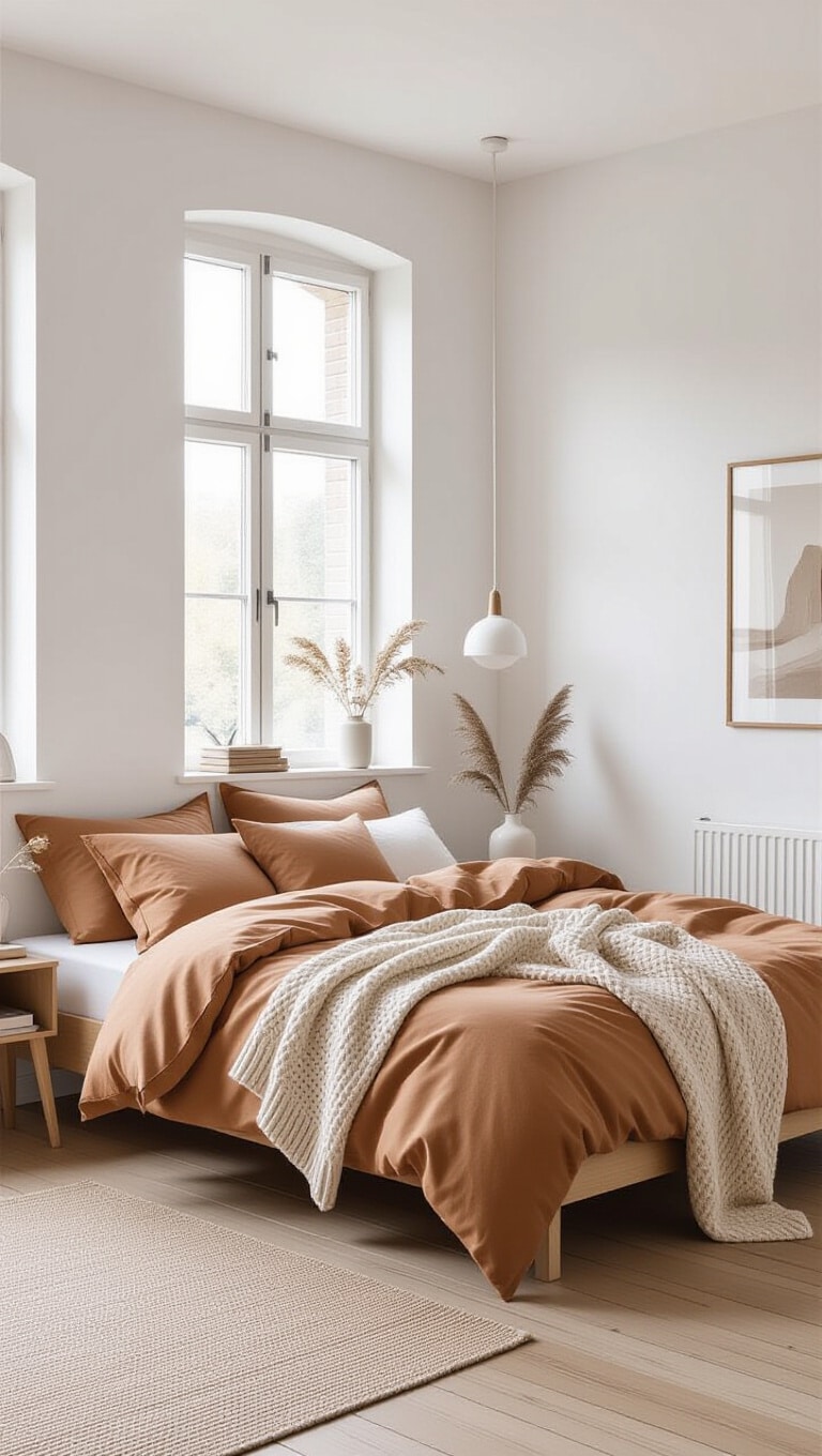Scandinavian Warm Brown Bedroom