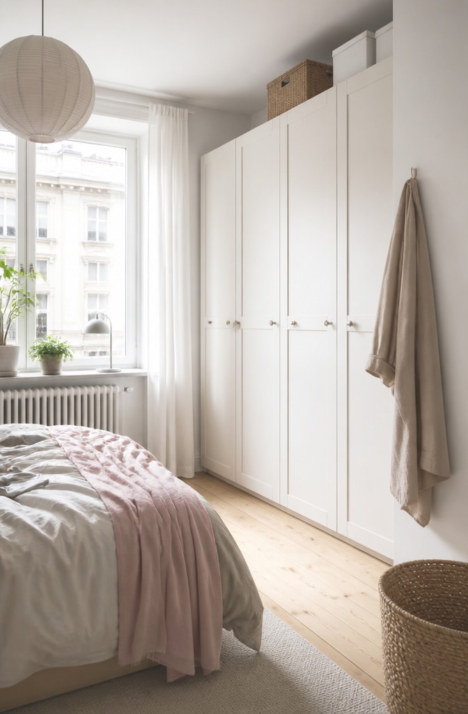 Scandinavian White Wardrobe Bedroom