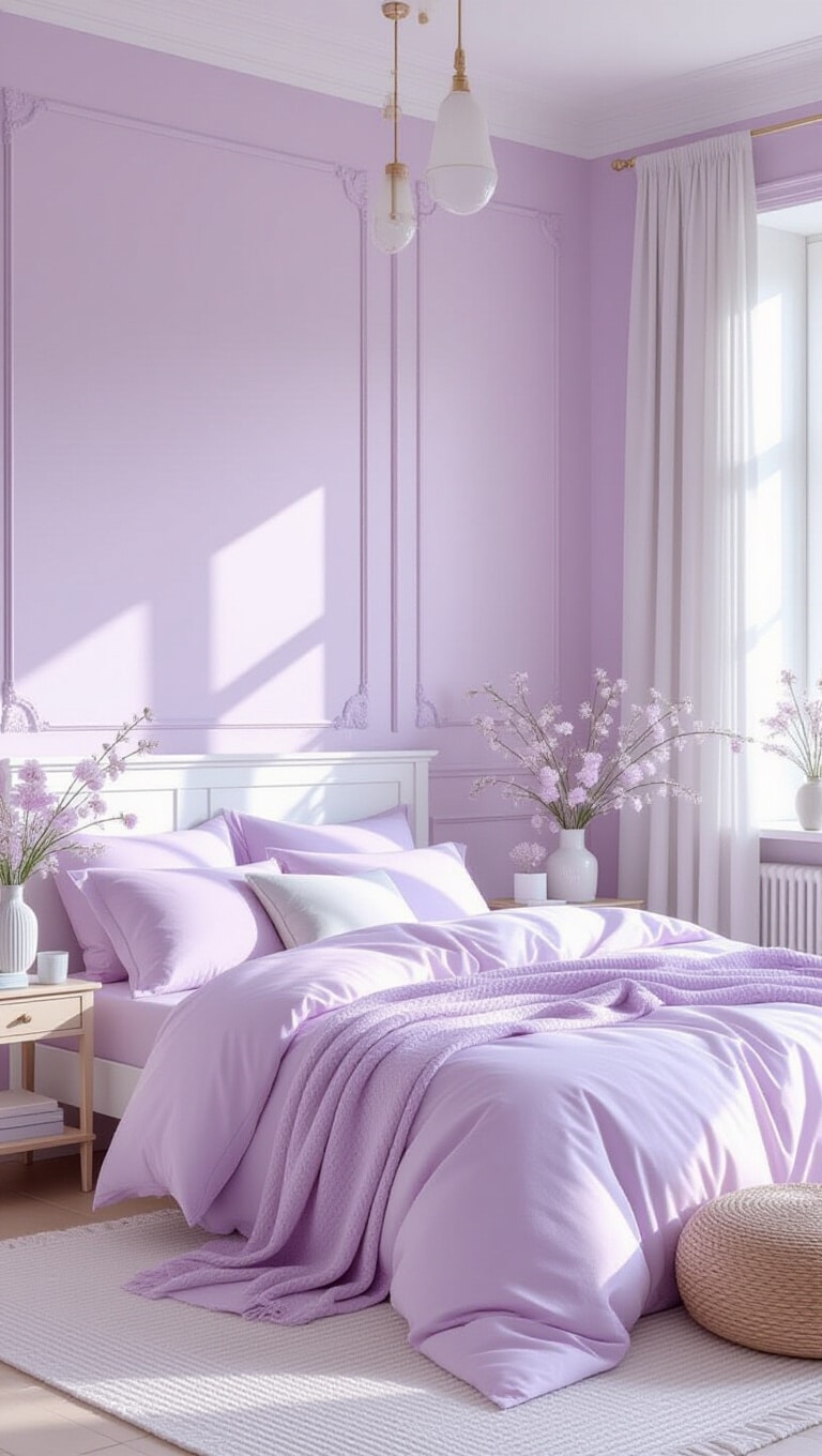 Soft Lavender Dream Bedroom