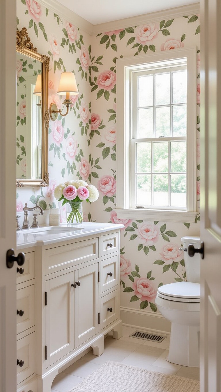 Soft Pastel Floral Wallpaper