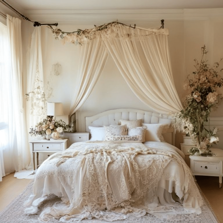 Soft Romantic Beige Bedroom