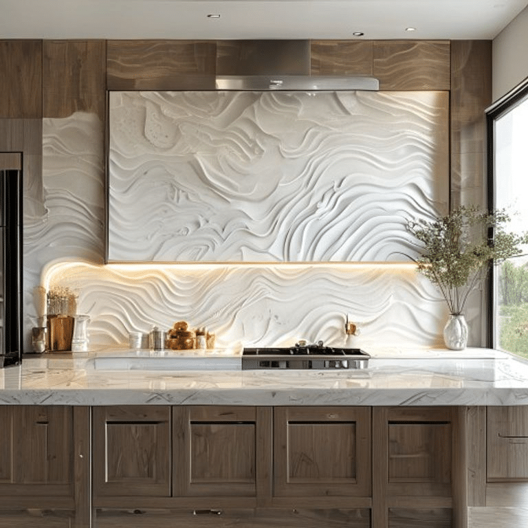Textured Marble Relief Tiles