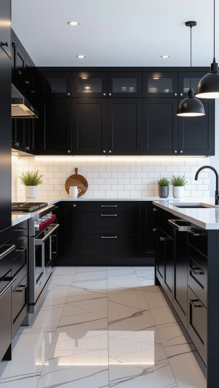 Three-Tone Subway Kitchen Tiles Gradient