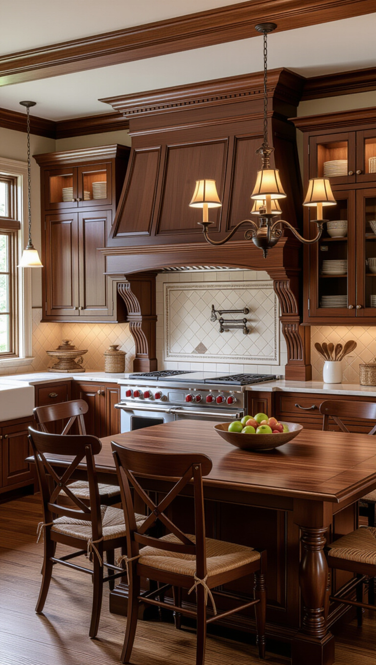Traditional Brown Kitchen Elegance