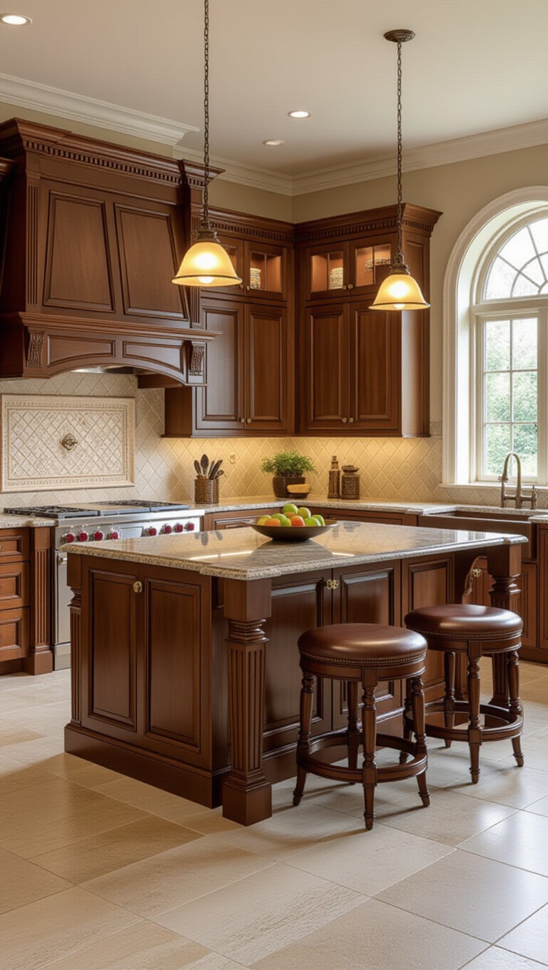 Traditional Light Brown Wood Kitchen