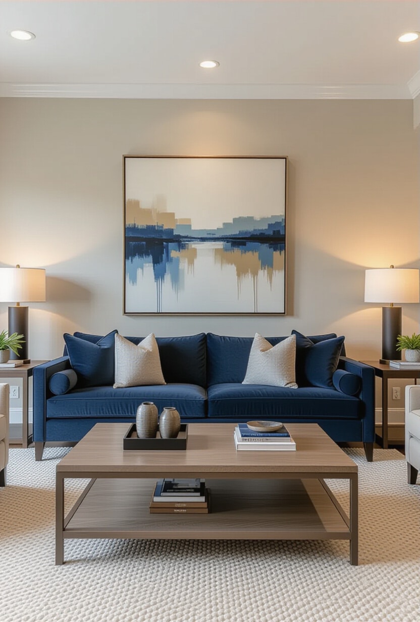 Transitional Blue and Beige Balance