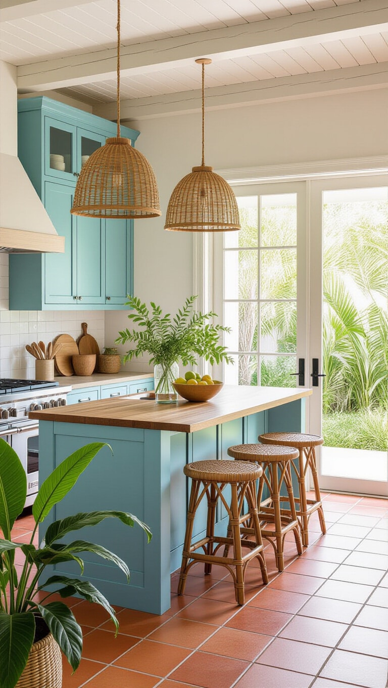 Tropical Baby Blue Kitchen Oasis