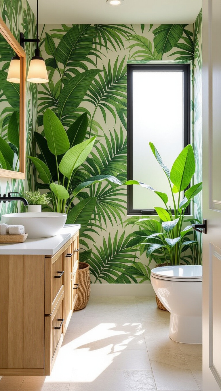 Tropical Modern Guest Bathroom