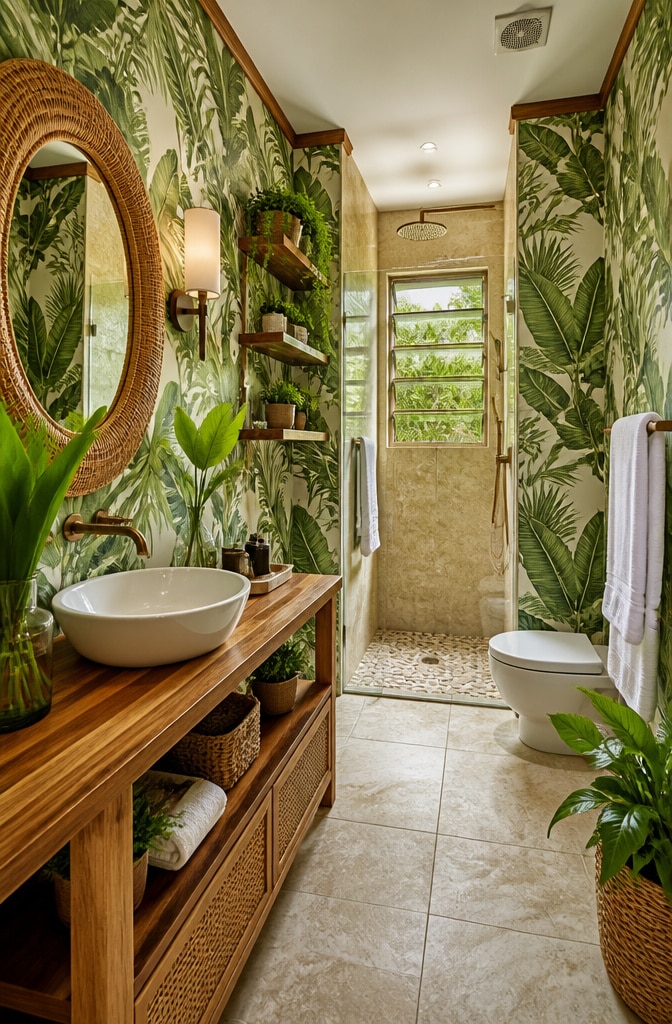 Tropical Oasis Guest Bathroom