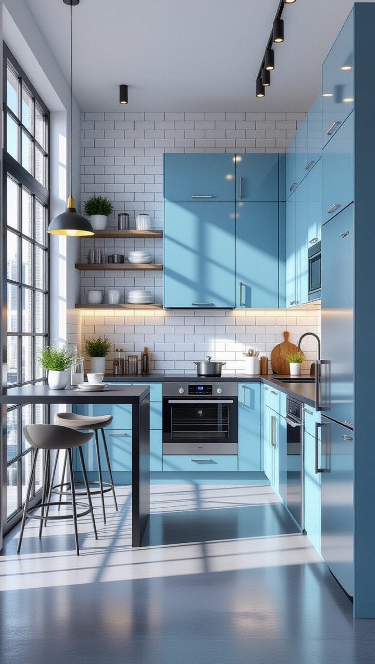 Urban Chic Baby Blue Compact Kitchen