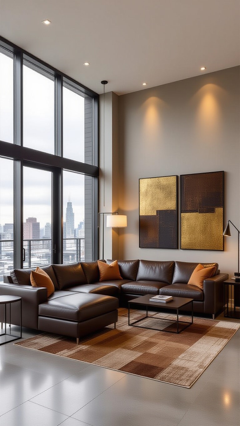 Urban Chic Brown Tones Living Room