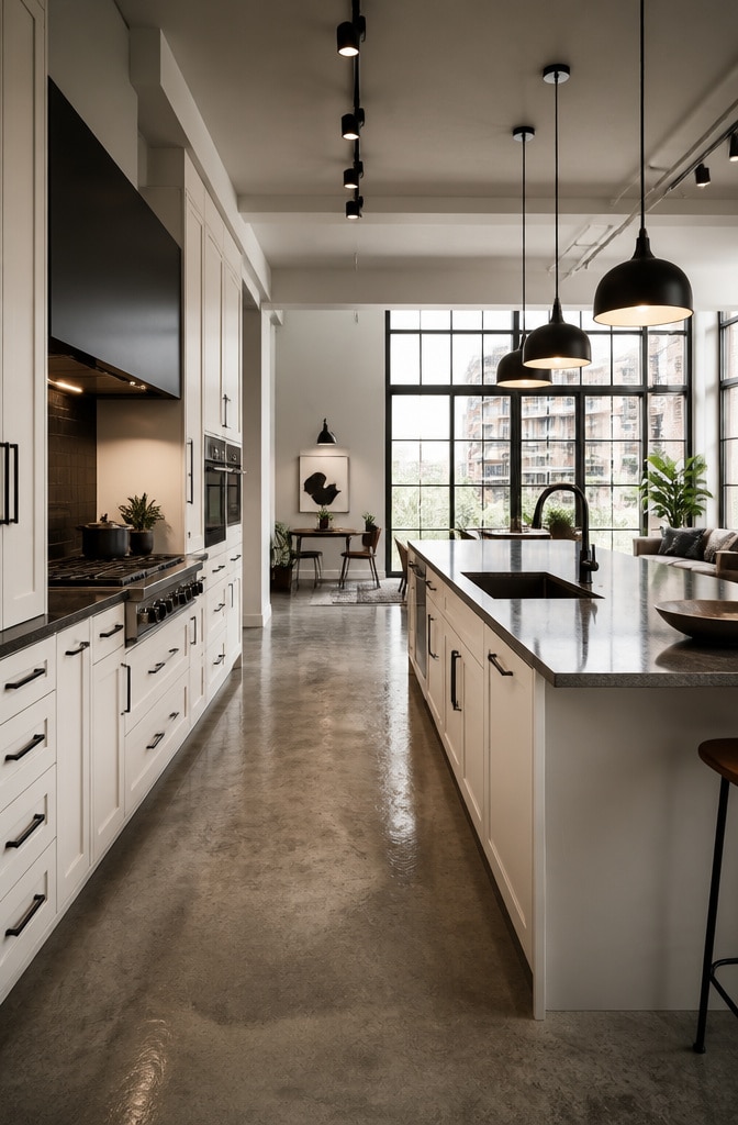 Urban Chic Cream and Espresso Brown Kitchen