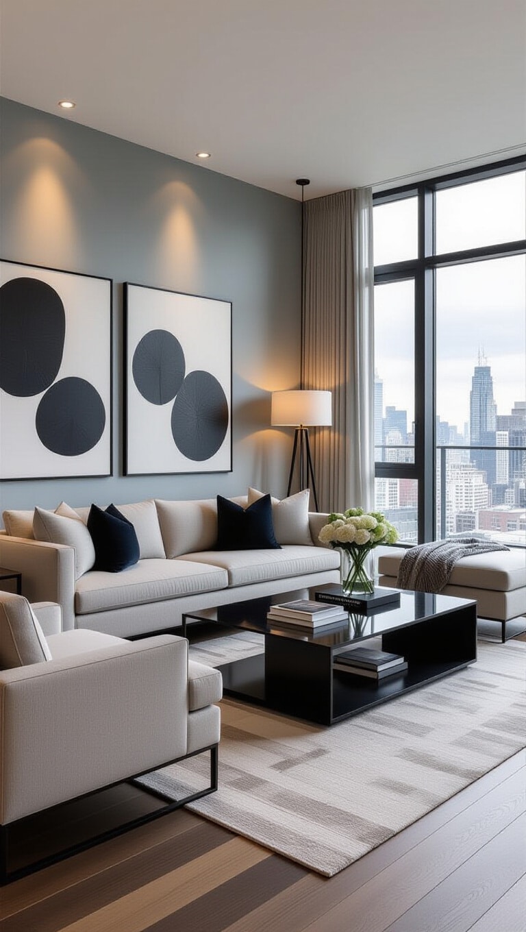 Urban Chic Duck Egg Blue Living Room