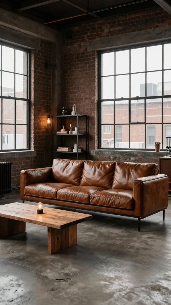 Urban Industrial Brown Living Room