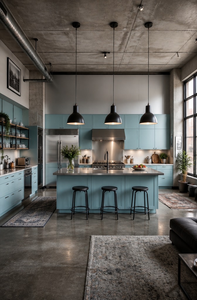 Urban Loft Duck Egg Blue Kitchen