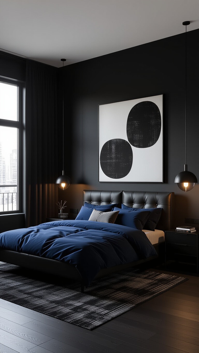 Urban Masculine Dark Tones Bedroom