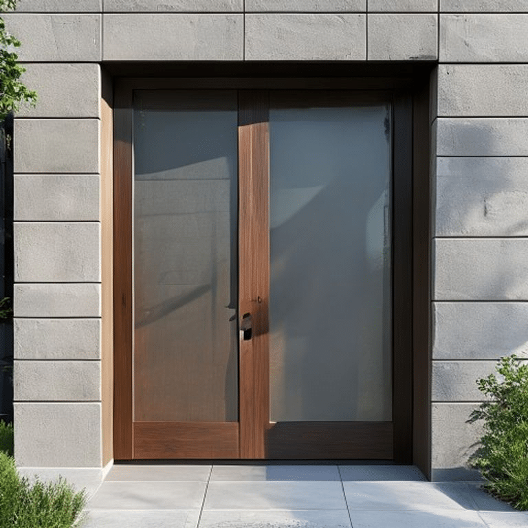 Vertical Glass Strip Door